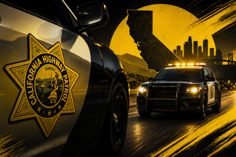 image that goes with a blog explaining maximum enforcement by california highway patrol